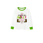 Holiday Family Christmas Pajamas Set With Colorful Xmas Character Pattern Design