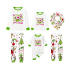 Holiday Family Christmas Pajamas Set With Classic Xmas Character Cartoon Design