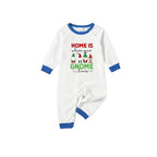 Family Christmas Holiday Blue Pajama Set Including Christmas Gnome Print