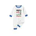 Holiday Christmas Family Blue Pajamas Set with Whimsical Gnome Pattern Print