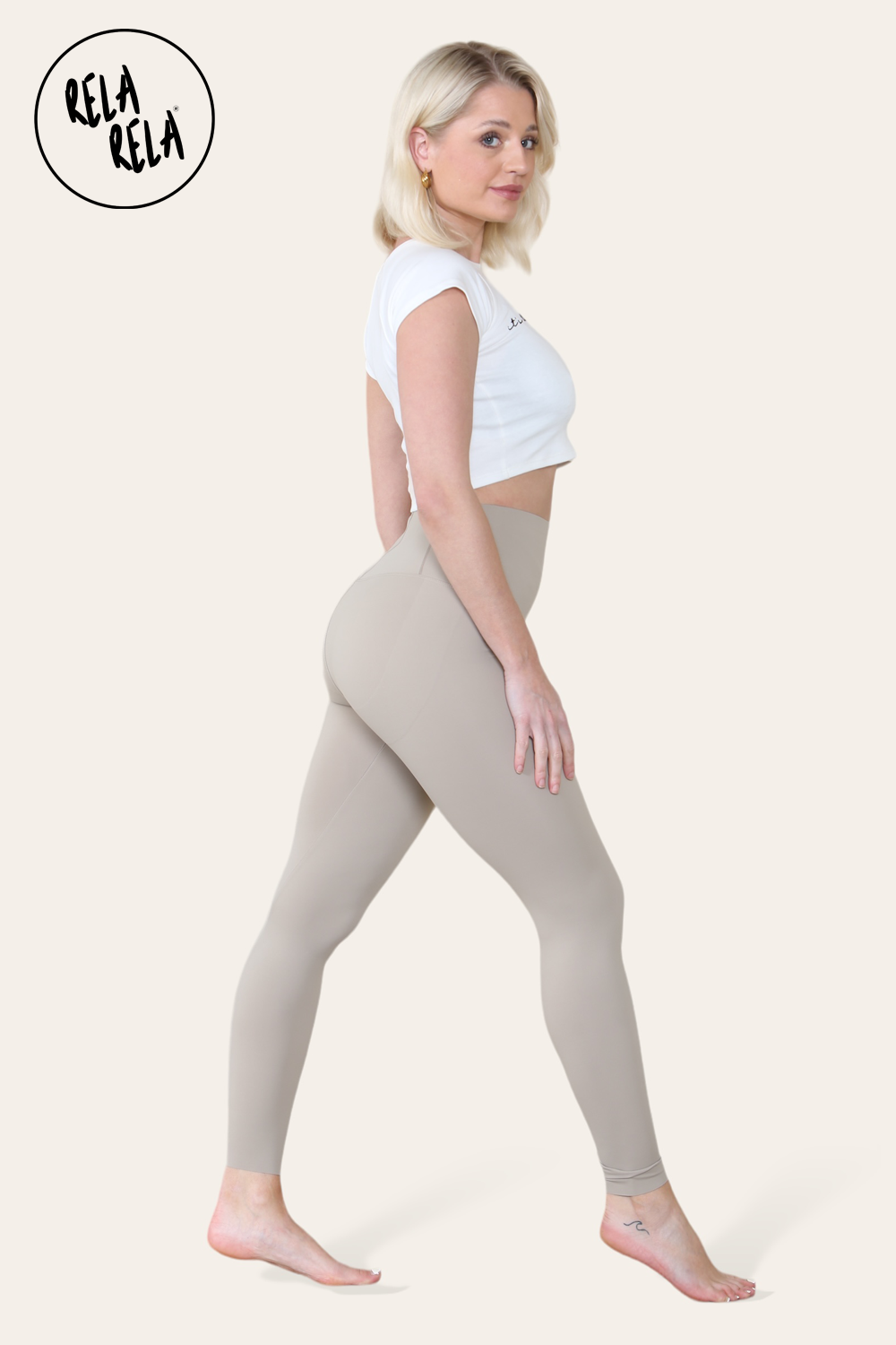 High Waisted Sculpting Leggings in Grey