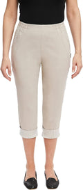 Women's Cropped Trousers Holiday | Super Stretchy Elasticated Waist Capri Pants