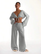Women's Solid Pocket Pants, Casual Comfy Wide Leg Trousers for Beach Vacation Holiday, Ladies Bottoms for All Seasons