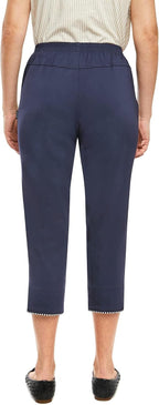 Women's Cropped Trousers Holiday | Super Stretchy Elasticated Waist Capri Pants