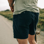 The Apres Short in Dark Navy Pinwale