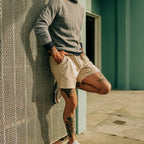 The Apres Short in Natural Pinwale