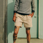 The Apres Short in Natural Pinwale