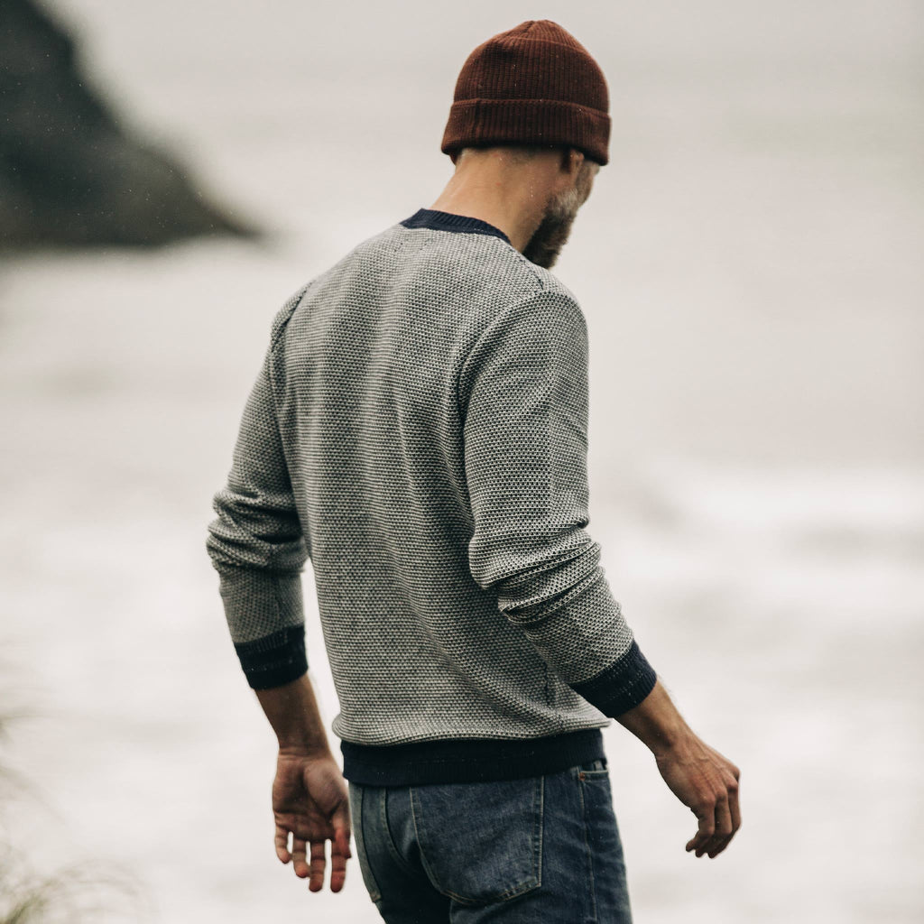 The Brume Sweater in Navy Birdseye