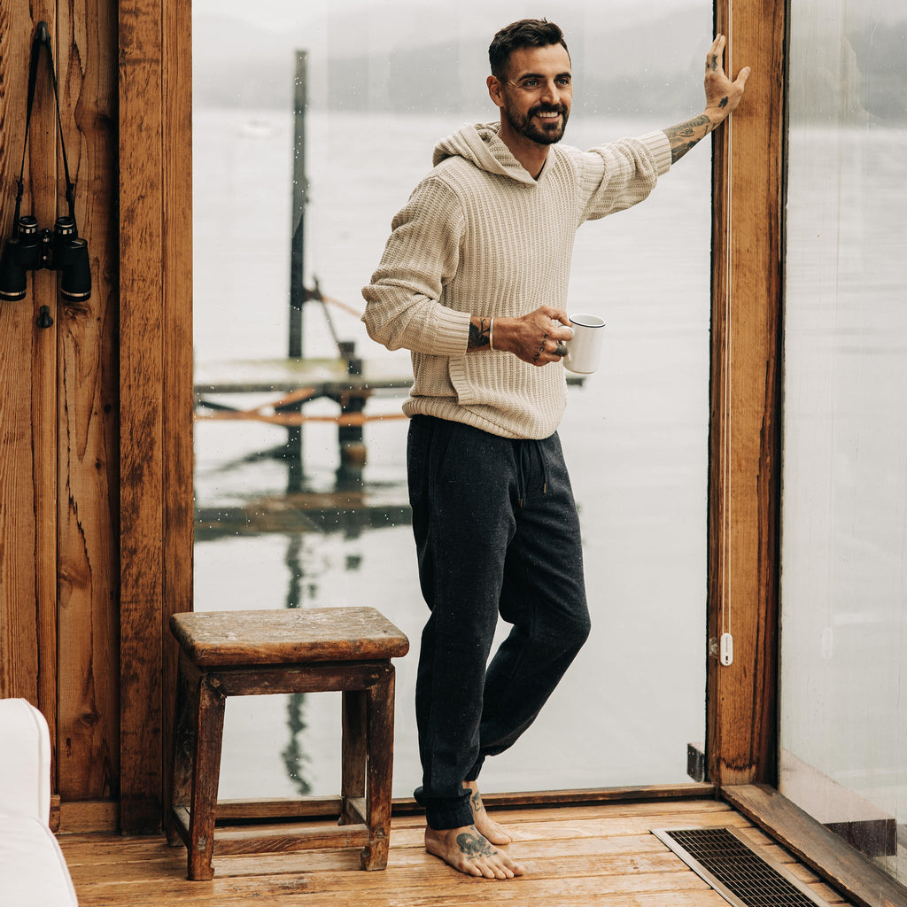 The Apres Pant in Charcoal Donegal