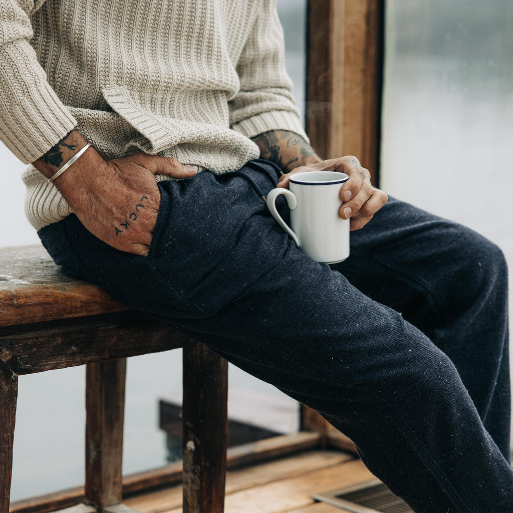 The Apres Pant in Charcoal Donegal