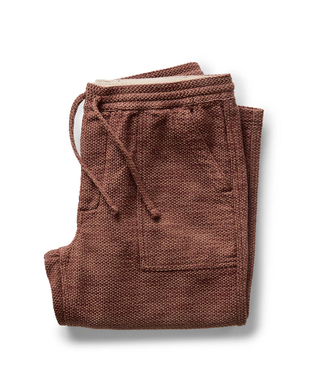 The Breakwater Pant in Black Cherry Sashiko