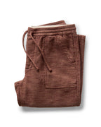The Breakwater Pant in Black Cherry Sashiko