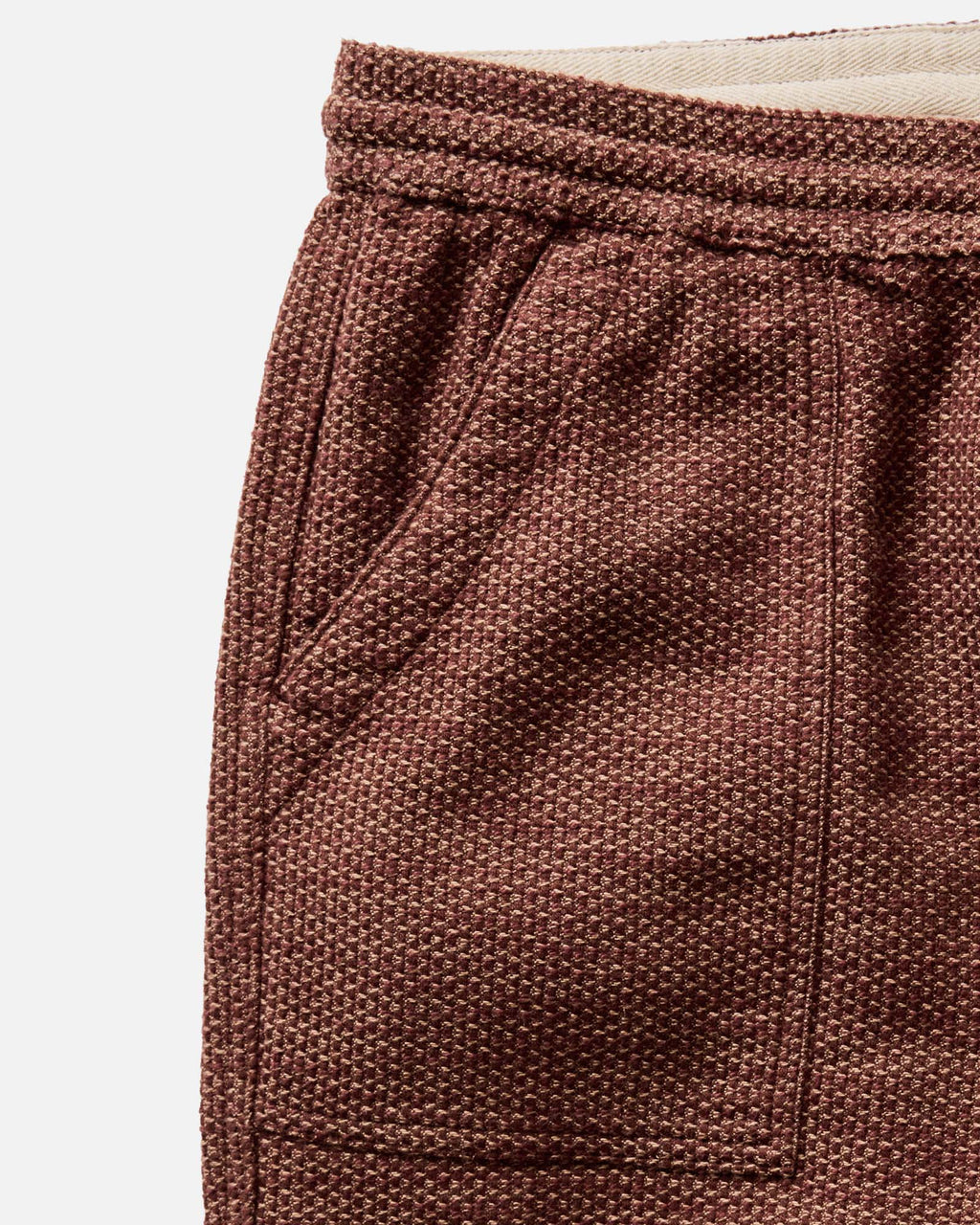 The Breakwater Pant in Black Cherry Sashiko