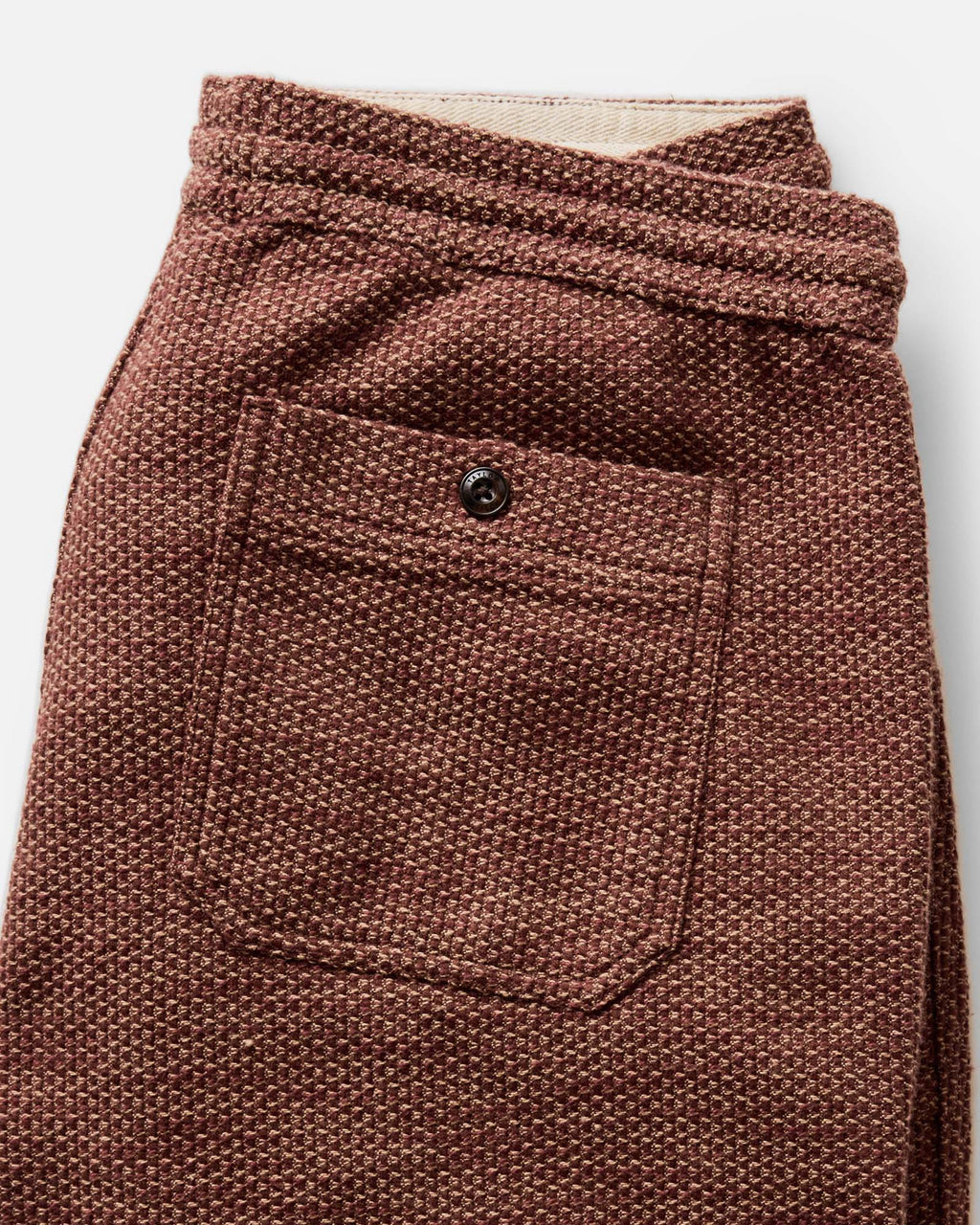 The Breakwater Pant in Black Cherry Sashiko