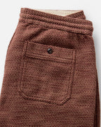 The Breakwater Pant in Black Cherry Sashiko