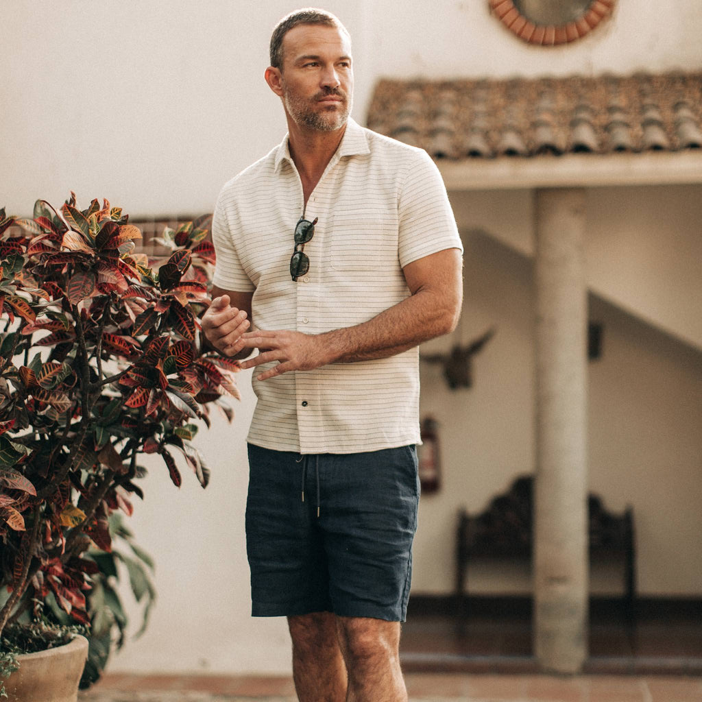 The Apres Short in Navy Hemp