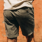 The Apres Short in Olive Pin Dot