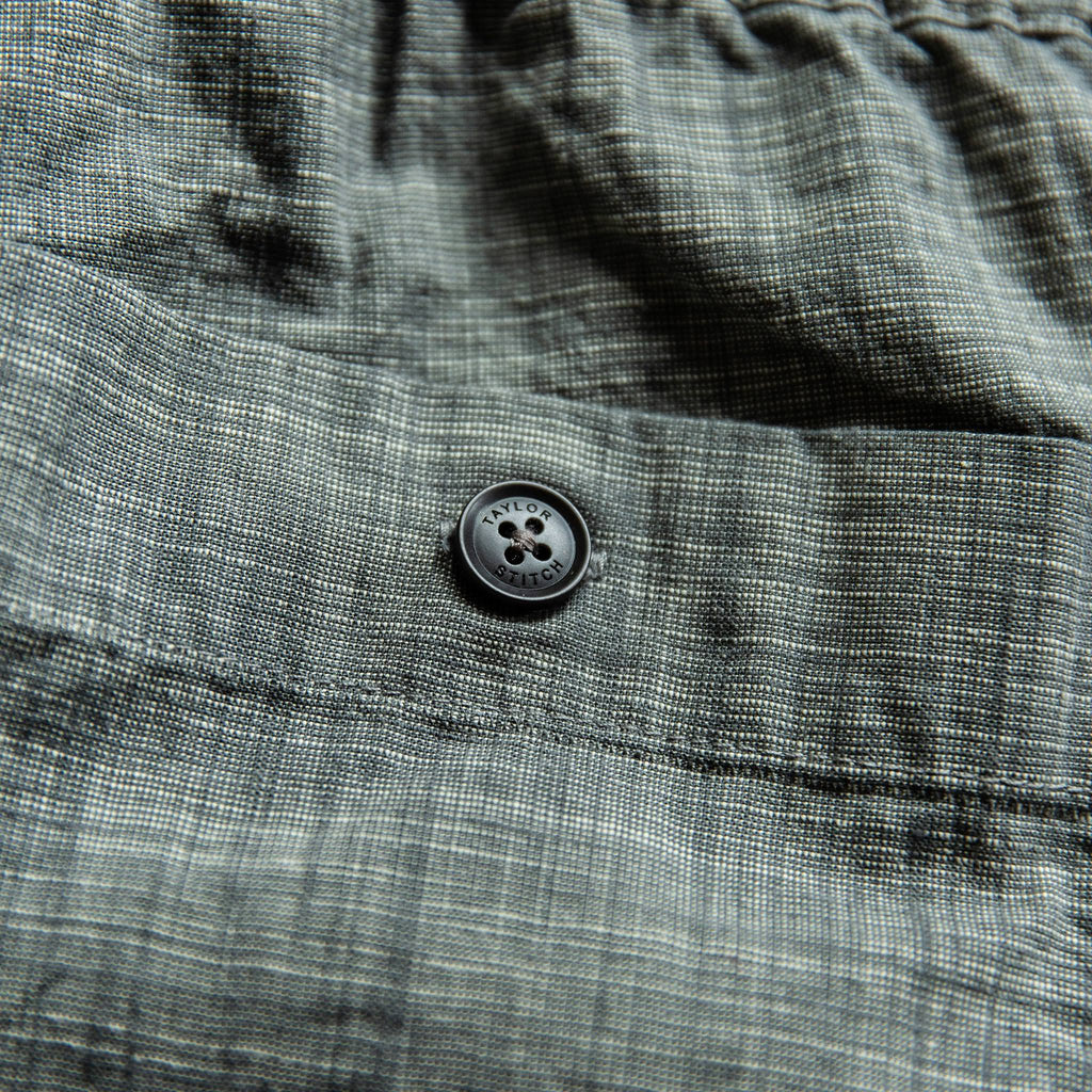 The Apres Short in Olive Pin Dot