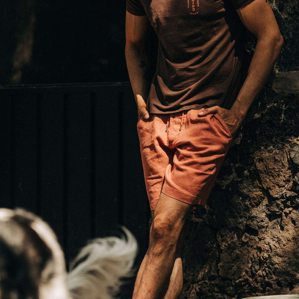 The Apres Short in Rust Hemp