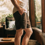 The Apres Short in Espresso Hemp