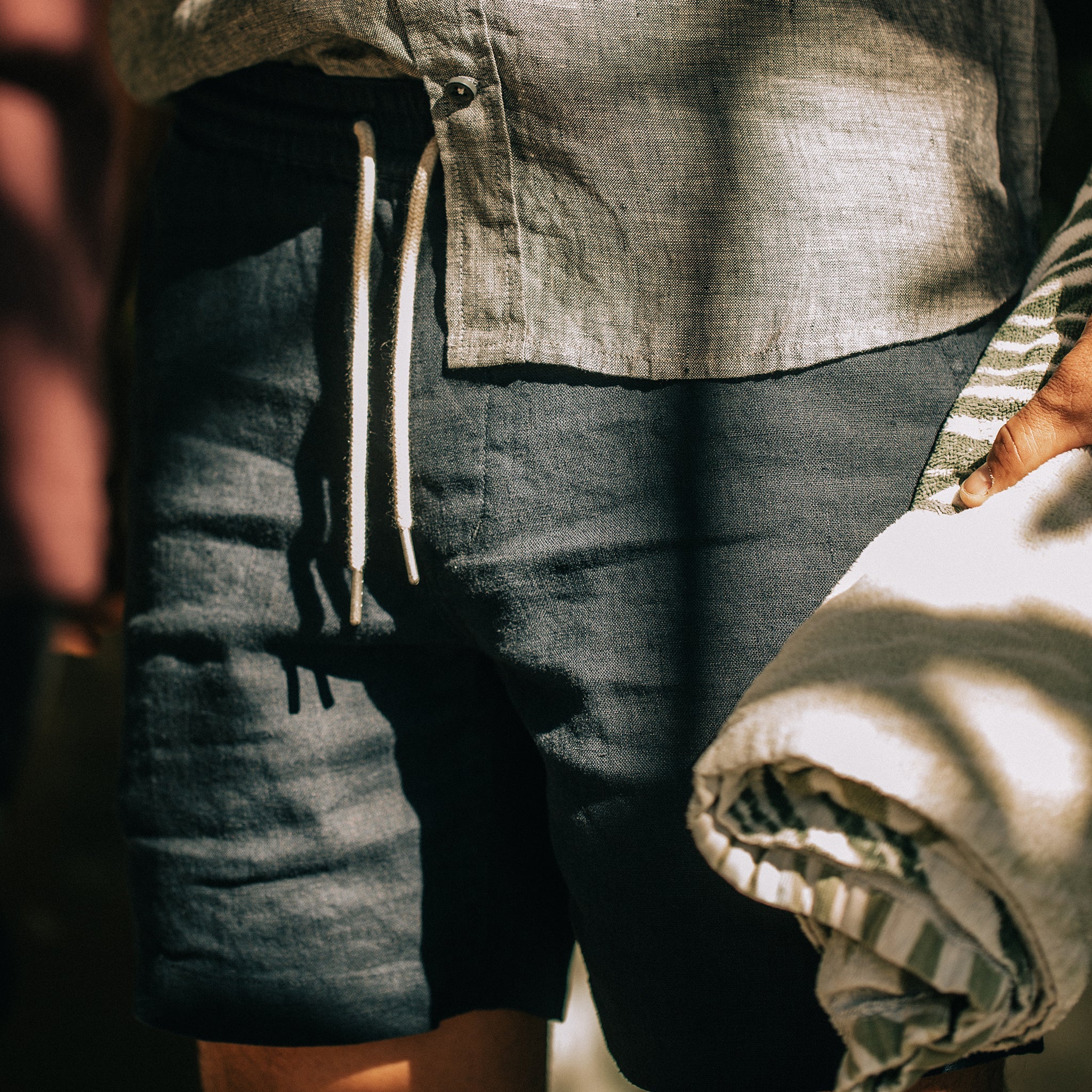 The Apres Short in Navy Hemp