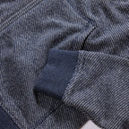 The Apres Zip Hoodie in Heather Navy Terry