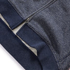The Apres Zip Hoodie in Heather Navy Terry