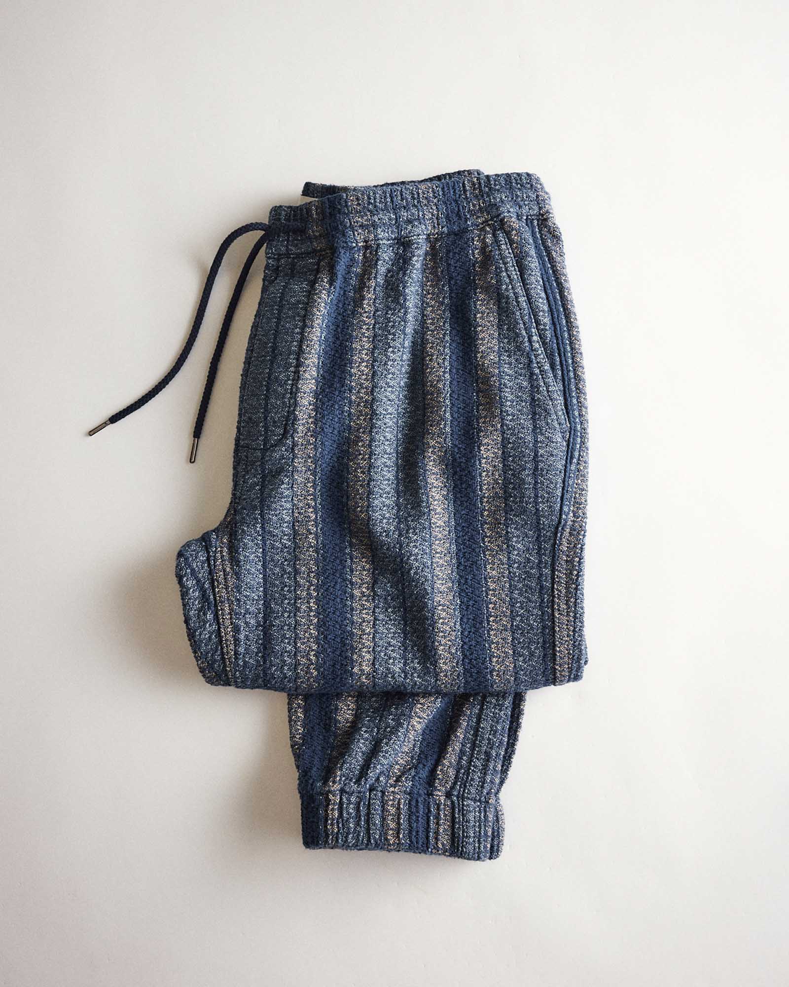 The Apres Pant in Marine Stripe
