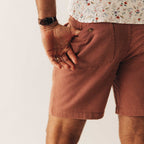 The Apres Short in Fired Brick Dobby