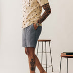 The Apres Short in Indigo Chambray