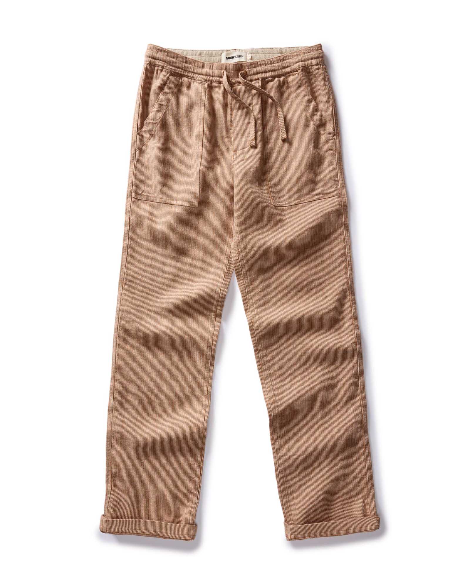 The Breakwater Pant in Chili Stripe Linen