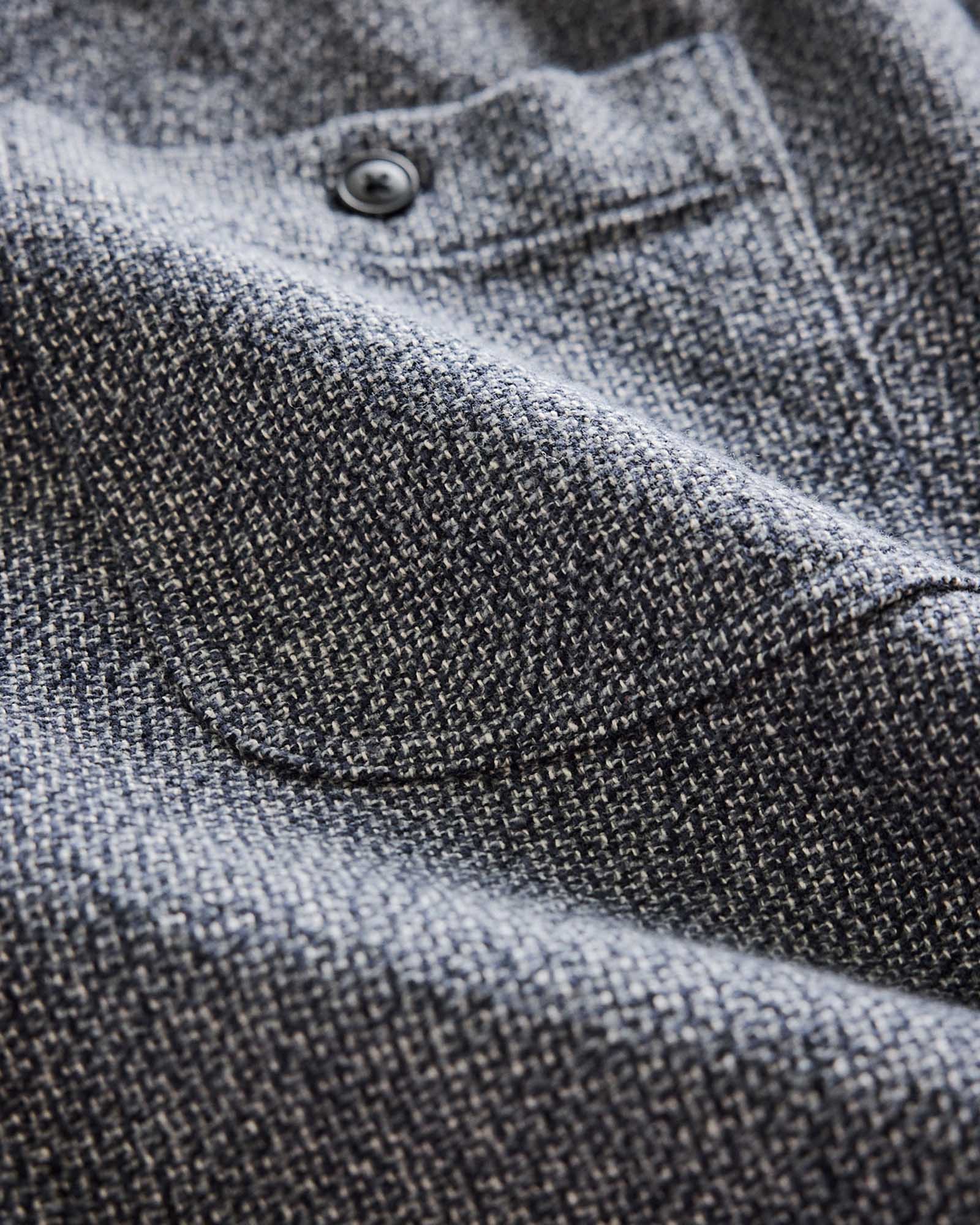 The Apres Short in Navy Linen Tweed