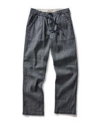 The Breakwater Pant in Rinsed Indigo Stripe