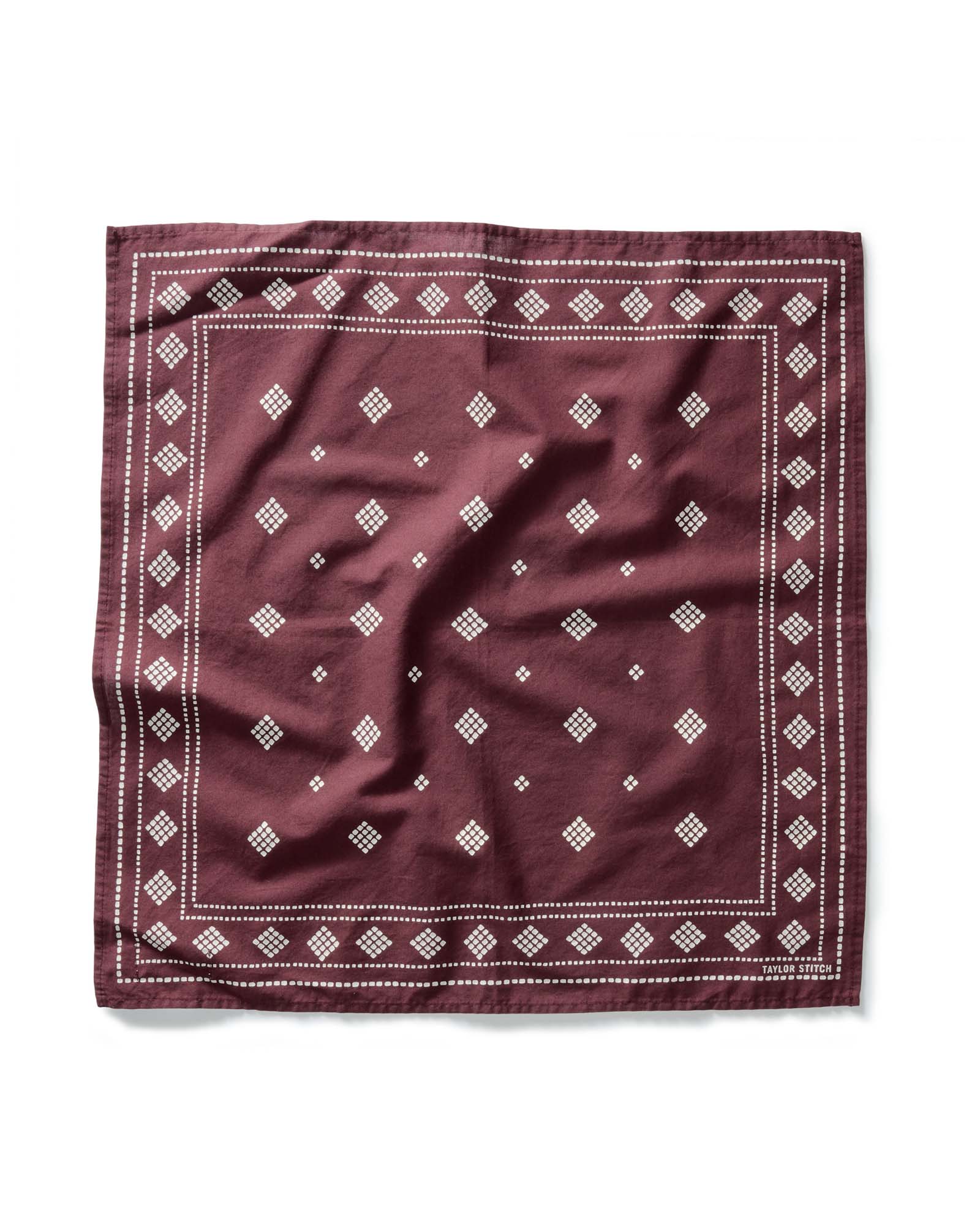 The Bandana in Dried Cherry Diamond