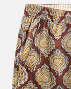 The Apres Short in Sangria Block Print