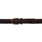 The Braided Belt in Chocolate Suede