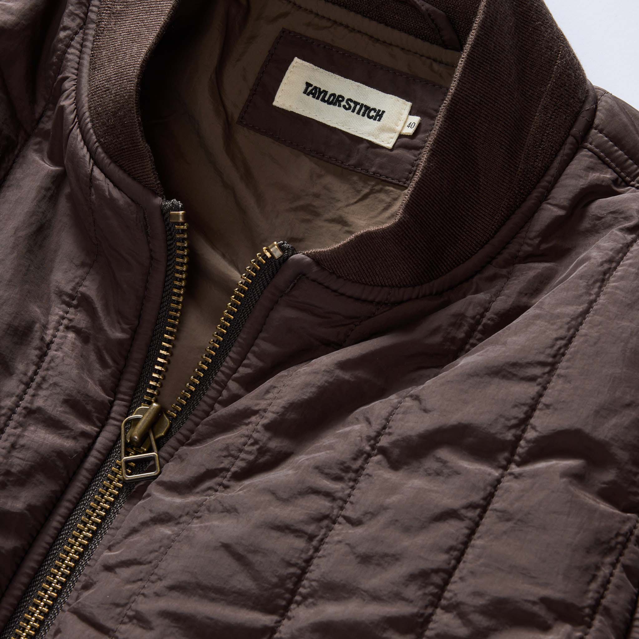 The Able Jacket in Soil Quilted Nylon