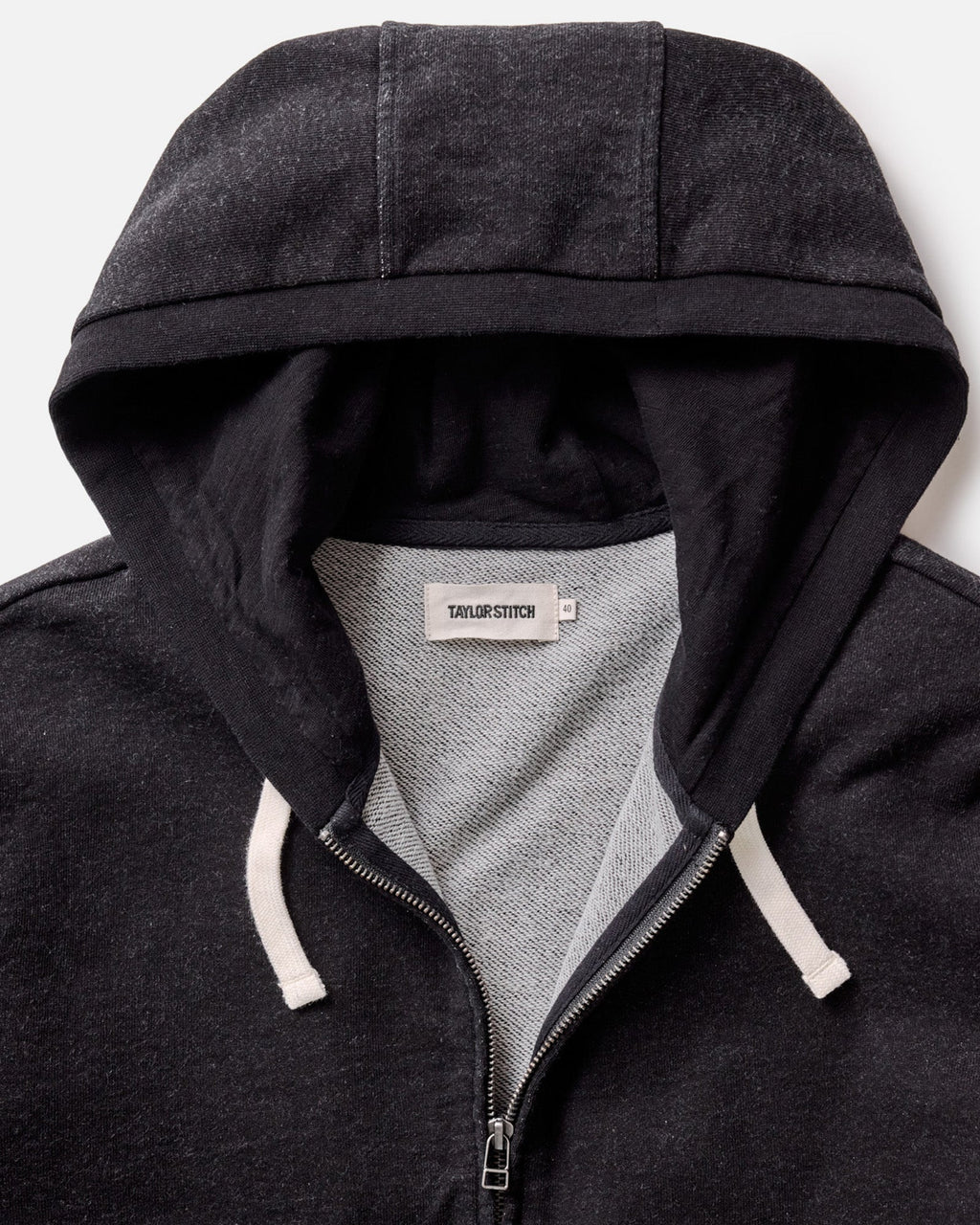 The Apres Zip Hoodie in Black Indigo Terry