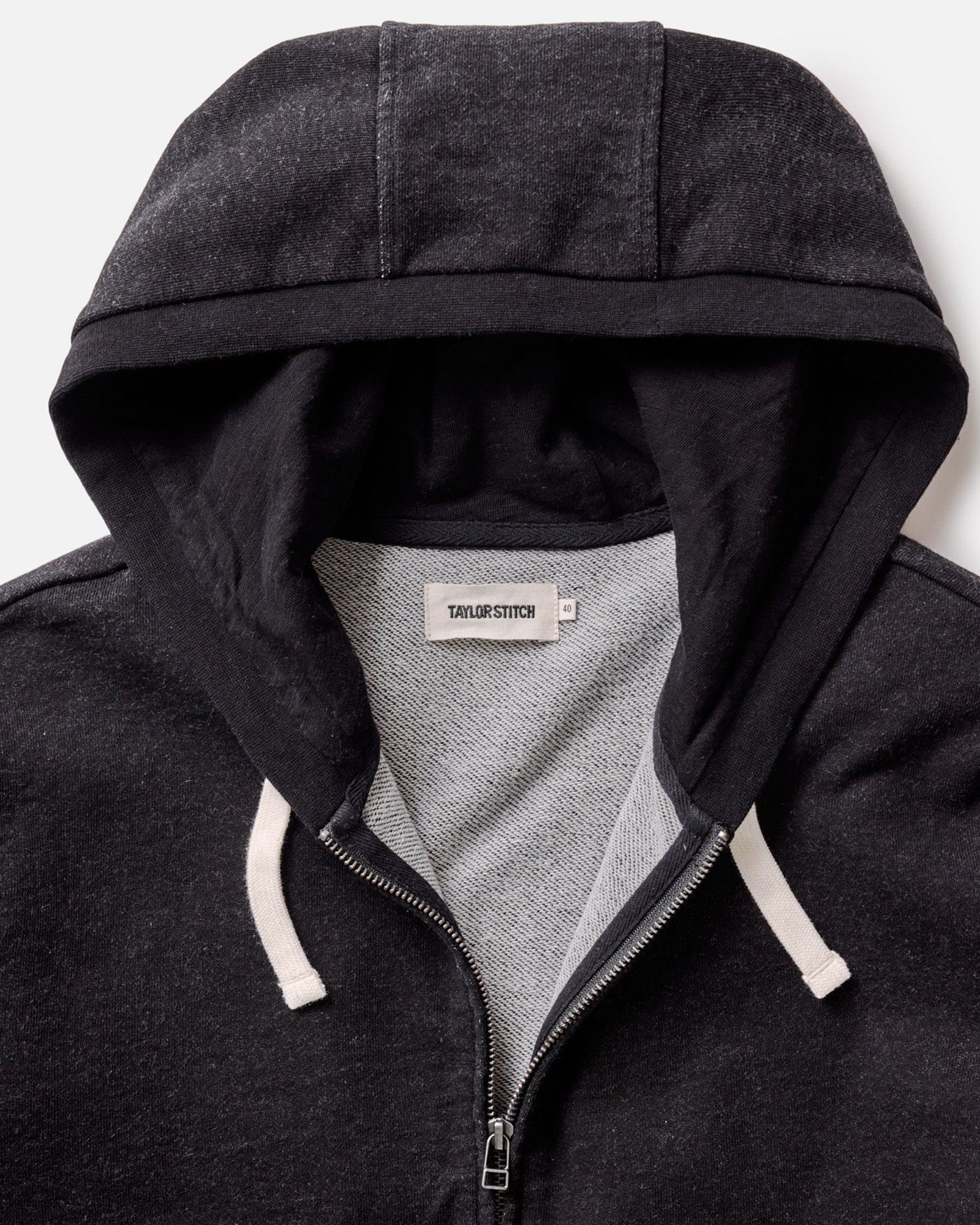 The Apres Zip Hoodie in Black Indigo Terry