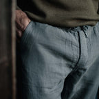 The Apres Pant in Charcoal Double Cloth ('21)