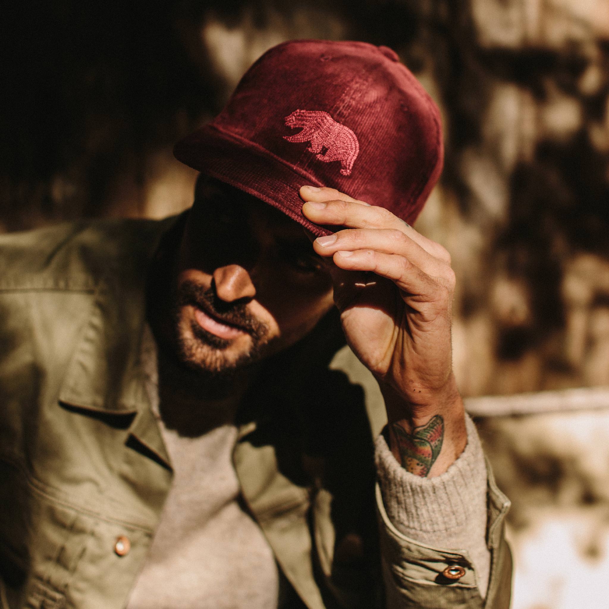 The Ball Cap in Burgundy Cord
