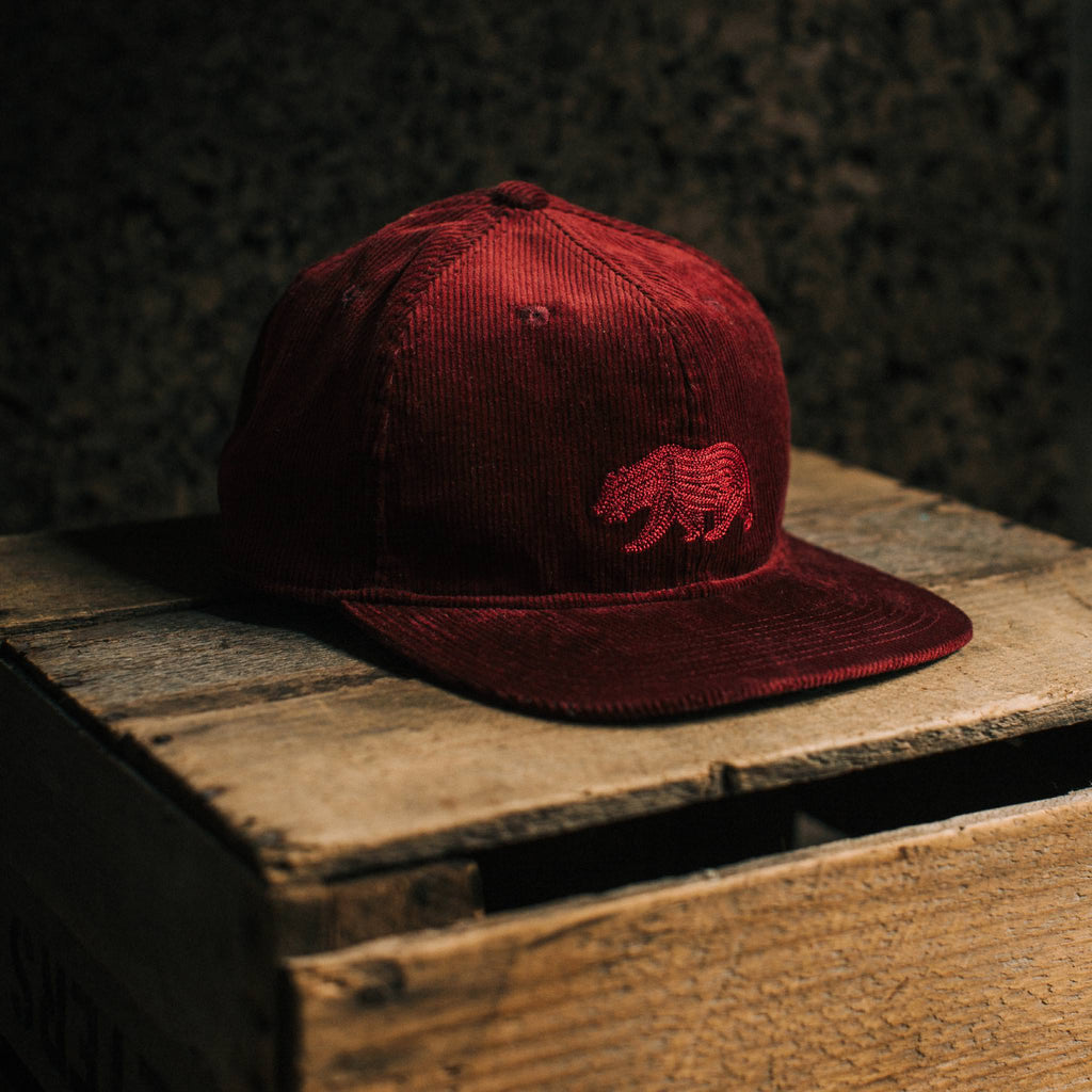 The Ball Cap in Burgundy Cord