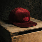 The Ball Cap in Burgundy Cord