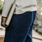 The Apres Pant in Indigo Waffle
