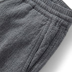 The Apres Pant in Heather Grey Double Cloth