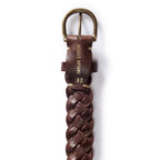 The Braided Belt in Dark Brown