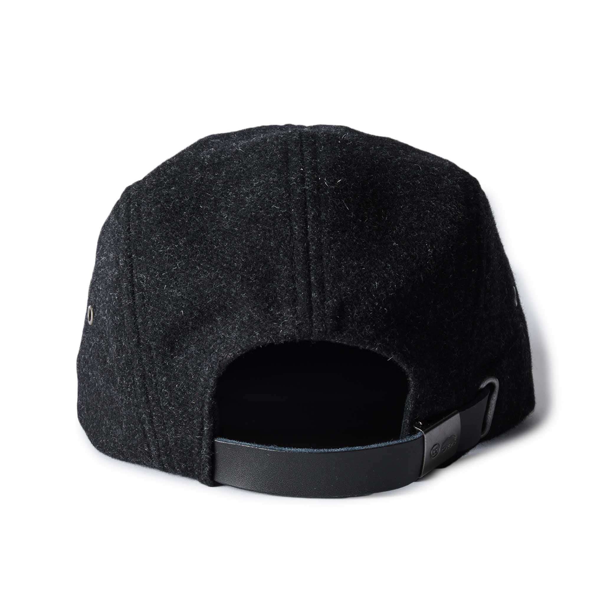 The 5-Panel Cap in Heather Coal Wool Blend