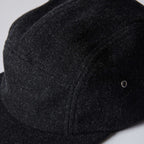 The 5-Panel Cap in Heather Coal Wool Blend