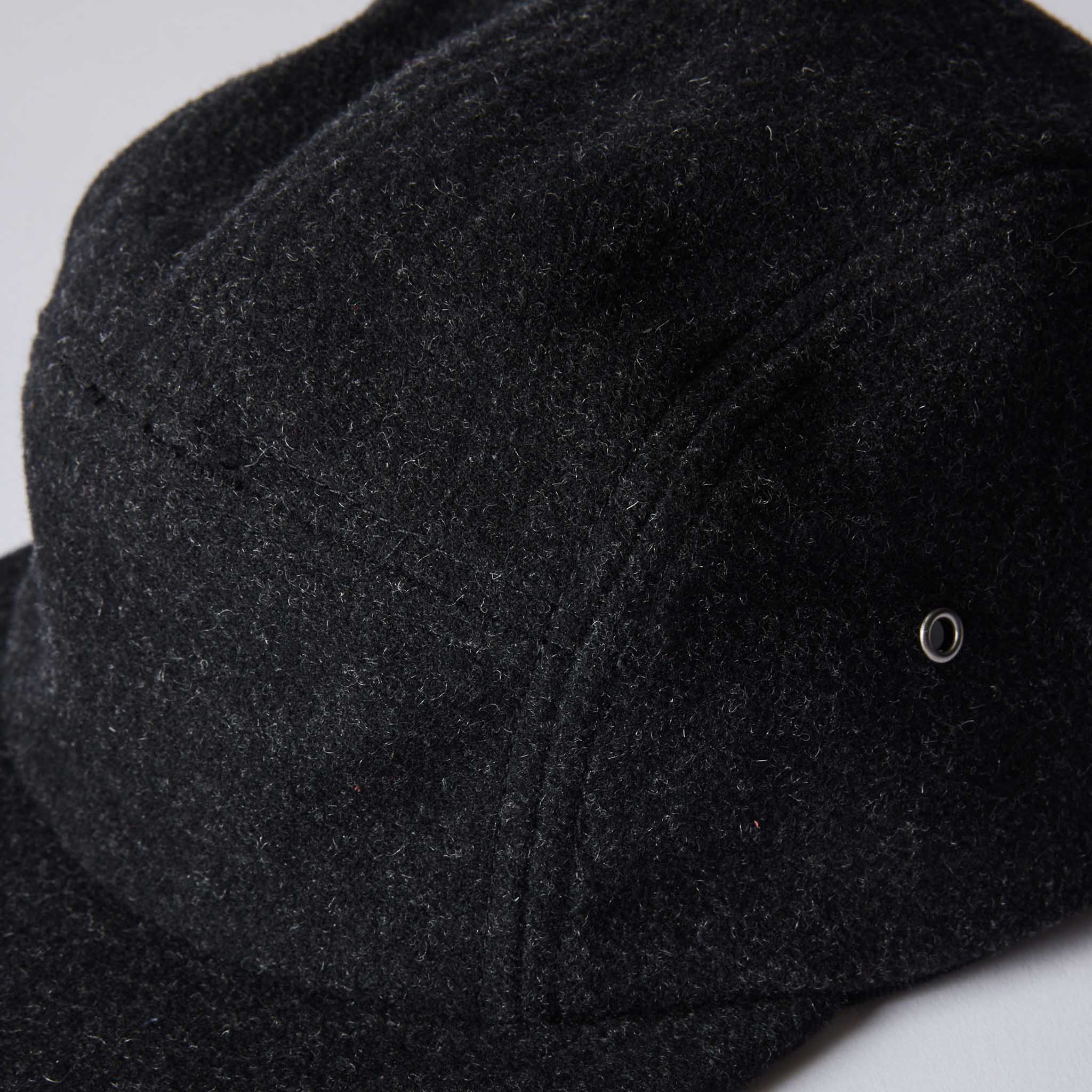 The 5-Panel Cap in Heather Coal Wool Blend