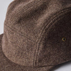 The 5-Panel Cap in Heather Sable Wool Blend